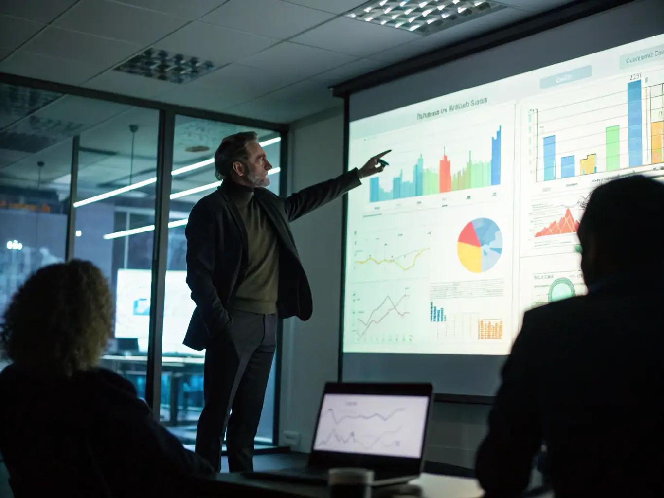 An image of a consultant presenting a process optimization plan to a client, showcasing operational efficiency improvements.